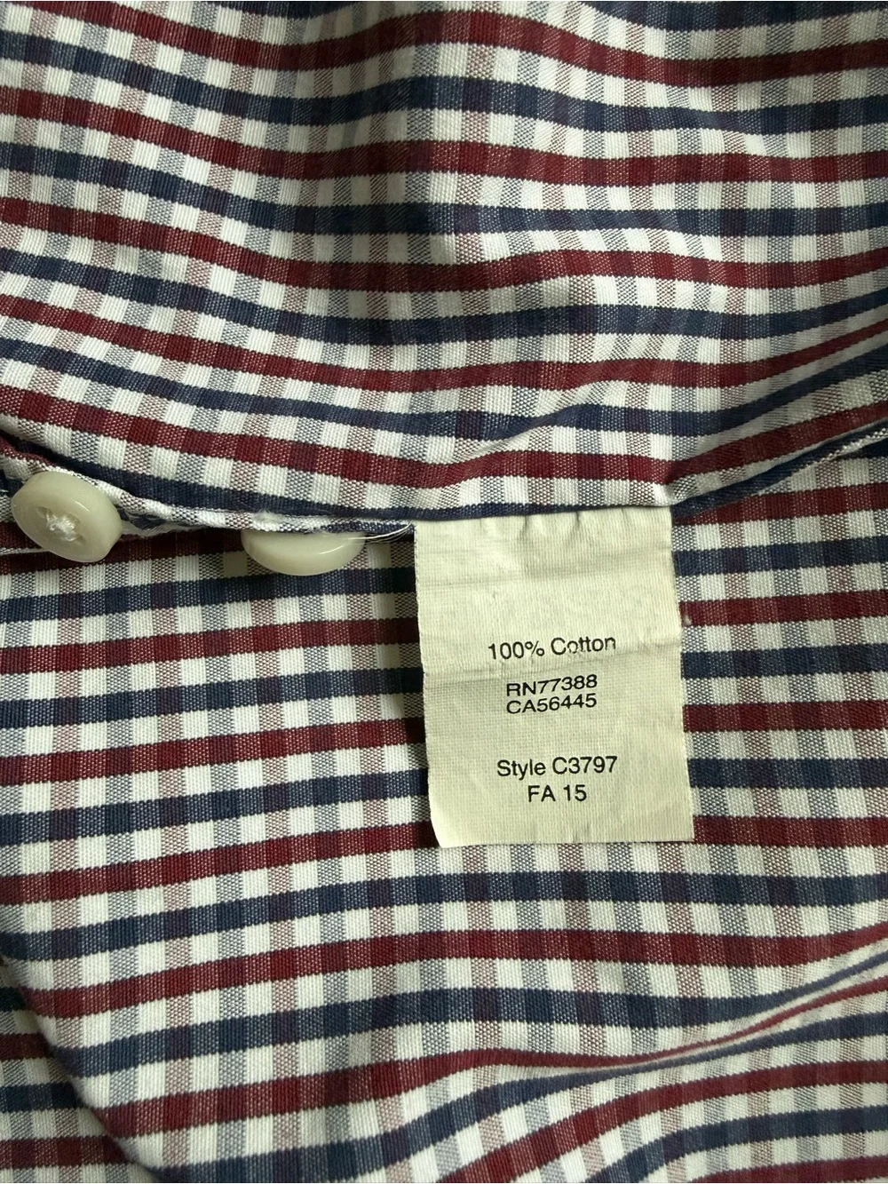 J. Crew Burgundy and Navy Micro-Check Button-Down Shirt